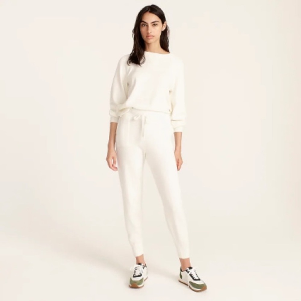 J. Crew Cotton-Cashmere Jogger Set - Ivory